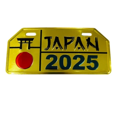 پلاک تزیینی موتور سیکلت وارون مدل A-106-JPN-GLD