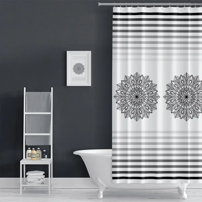 پرده حمام دلفین مدل 2112 سایز 180x200 سانتی متر