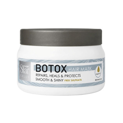 ماسک مو آبرسان بدون سولفات مدل Botox شاینی استار مناسب برای موی انواع مو حجم 500 میلی لیتر