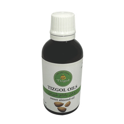 روغن بادام شیرین تیزگل مدل سنتی حجم 50 میلی لیتر