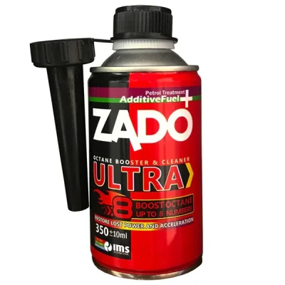 مکمل سوخت خودرو زادو مدل ultra octane booster حجم 350 میلی لیتر