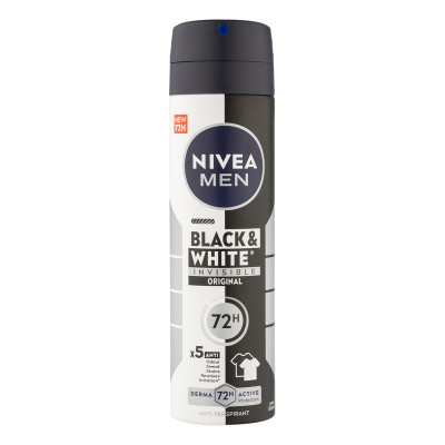 اسپری ضد تعریق مردانه نیوآ مدل Black & White حجم 150 میلی لیتر