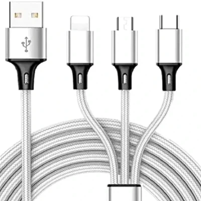 کابل تبدیل USB به microUSB  USB-C  لایتنینگ سمگپرس مدل Quick Charger طول 1 متر