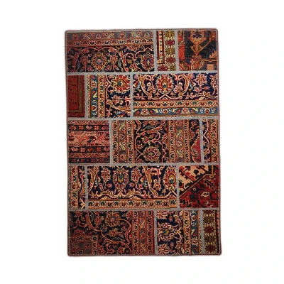 کلاژ فرش دستبافت یک و نیم متری مدل چهل تکه کد NKP.CO.V.1.5