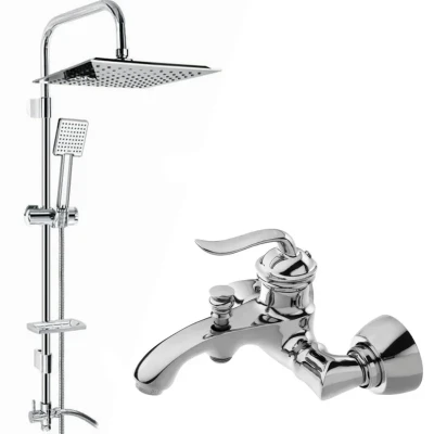 شیر حمام شیرالات رز مدل بامبو پلاس به همراه علم دوش