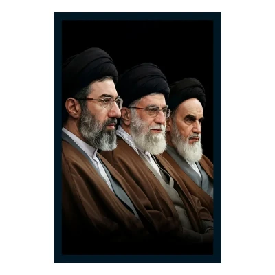 تابلو بکلیت طرح رهبر شهید  حضرت آیت الله خامنه ای مدل B-S10614 فریم مشکی