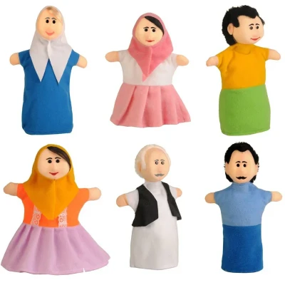 عروسک نمایشی شادی رویان مدل خانواده کد 3 مجموعه 6 عددی
