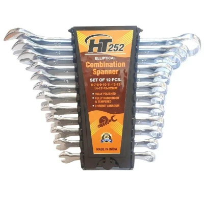 مجموعه ۱۲ عددی آچار یکسر تخت یکسر رینگی اچ تی مدل HT0-252