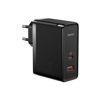شارژر دیواری 100 وات دو پورت بیسوس مدل GaN5 PRO
