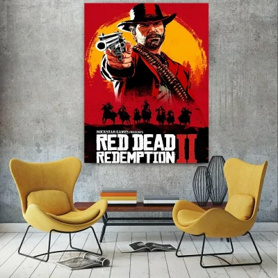 تابلو بوم طرح گیم ردد Red dead redemption 2 مدل SDB1637