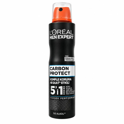 اسپری ضدتعریق مردانه لورآل مدل Carbon Protect 5IN1 حجم 250 میلی‌لیتر