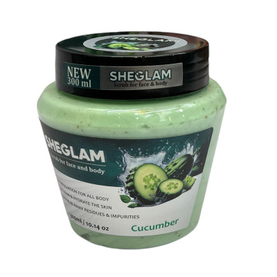 اسکراب شیگلم مدل Cucumber مناسب برای انواع پوست حجم 300 میلی لیتر