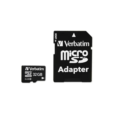 کارت حافظه Micro SDHC ورباتیم مدل Premium v10 کلاس 10 UHS-I سرعت 90MBS ظرفیت 32 گیگابایت به همراه آداپتور