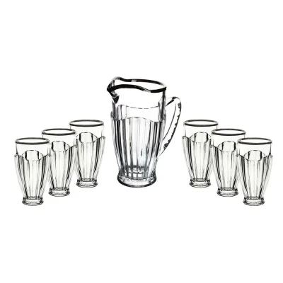 سرویس پارچ و لیوان 7 پارچه اکسنس مدل کرون