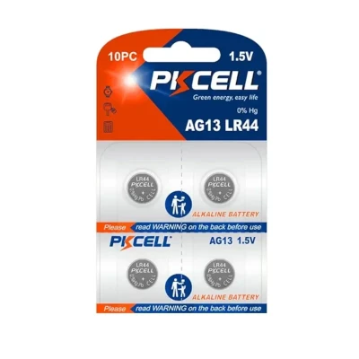 باتری ساعت پی‌کی سل مدل  AG13 LR44 ولت 1.5 مجموعه 4 عددی