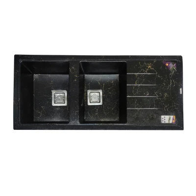 سینک ظرفشویی گرانیت توکار دو لگنه پارادایز مدل ITALY-404-BG
