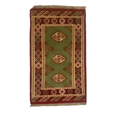 فرش دستباف نیم متری مدل ترکمن کد Nkpstp1