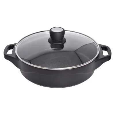 تابه گرانیت یونیک طرح هلیوس کد 8932 سایز 28 به همراه دستگیره