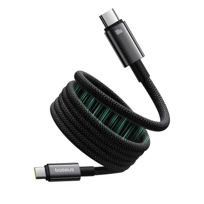 کابل USB-C بیسوس مدل Tungsten Gold Magnetic 100W طول 1 متر