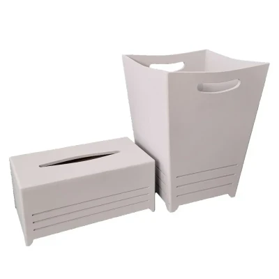 ست سطل و جای دستمال مدل مرجان