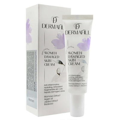 کرم ترمیم‌کننده پوست درمافیل مدل دمیج اسکین مناسب برای انواع پوست حجم 30 میلی‌لیتر