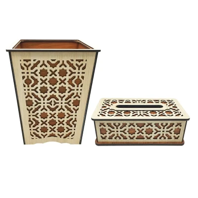 ست سطل و جای دستمال کاغذی مدل LM01