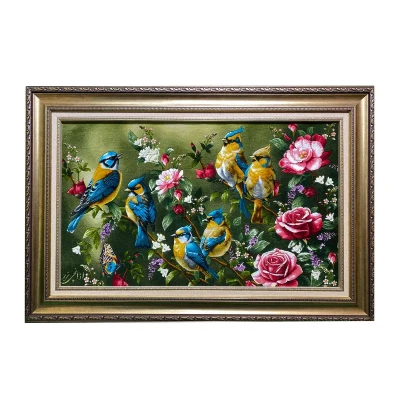 تابلو فرش دستباف طرح بلبل کد 21340347