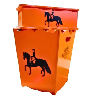 ست سطل و جای دستمال کاغذی طرح HERMES