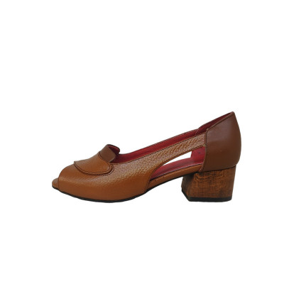 صندل زنانه مدل SZM 207 CHR چرم طبیعی