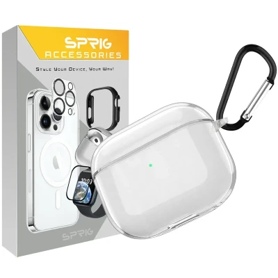 کاور اسپریگ مدل Hard Clear مناسب برای کیس اپل ایرپاد Airpod Pro  Airpod pro 2