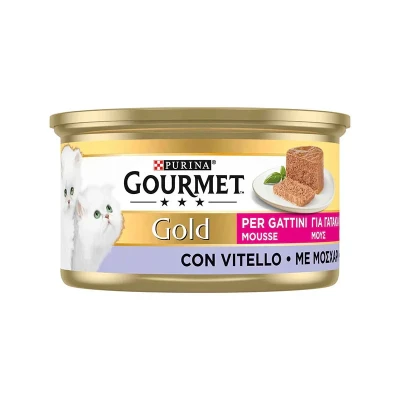 کنسرو غذای بچه گربه گورمت مدل Gold Mousse Kitten طعم گوشت گاو وزن 85 گرم