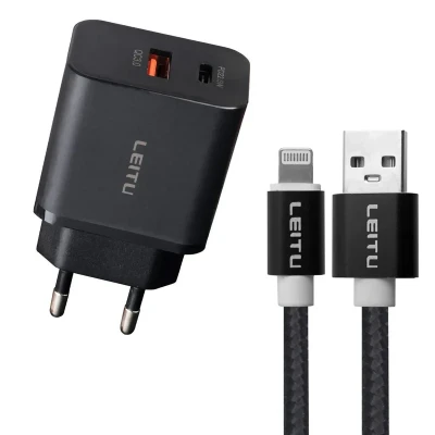 شارژر دیواری 22.5 وات لیتو مدل LH-32 به همراه کابل تبدیل لایتینینگ
