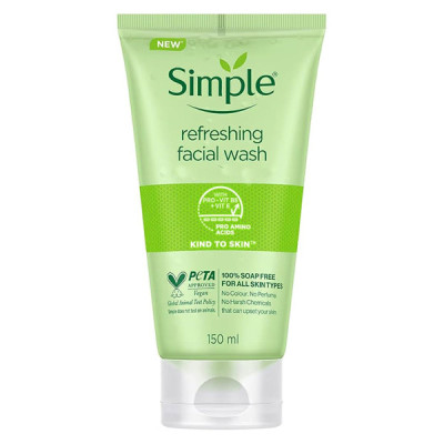 اسکراب لایه بردار پوست سیمپل مدل REFRESH-WASH B حجم 150 میلی لیتر