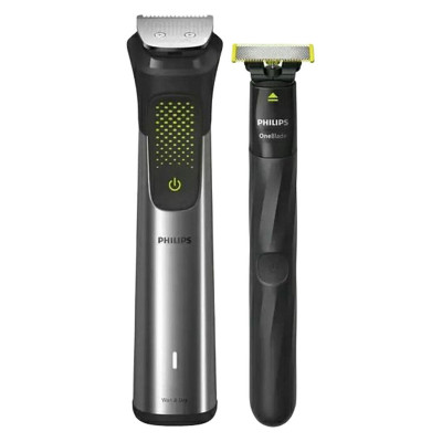 ماشین اصلاح موی سر و صورت فیلیپس مدل MG9553 با 45 تیغه، باتری 1200mAh، شارژ سریع USB، طراحی ارگونومیک، ضدآب برای استفاده زیر دوش و شانه قابل تنظیم دستی