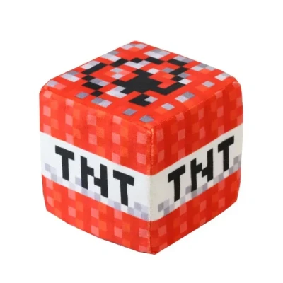عروسک طرح ماینکرافت مدل تی ان تی مکعبی کد JI110MI ارتفاع 15 سانتی‌متر