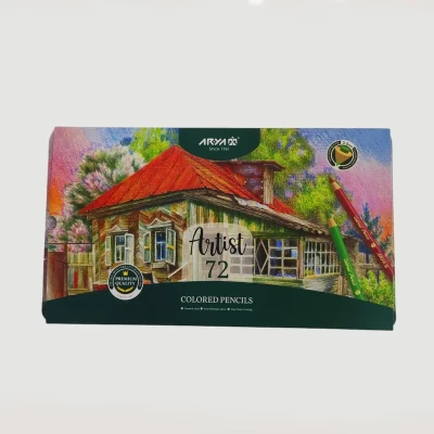 مداد رنگی 72 رنگ آریا مدل آرتیست جعبه فلزی کد 072