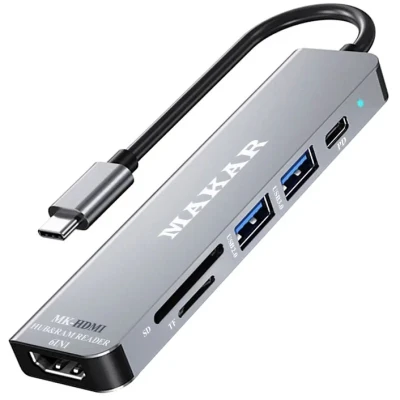 هاب 6 پورت USB-C ماکار مدل MK-HDMI