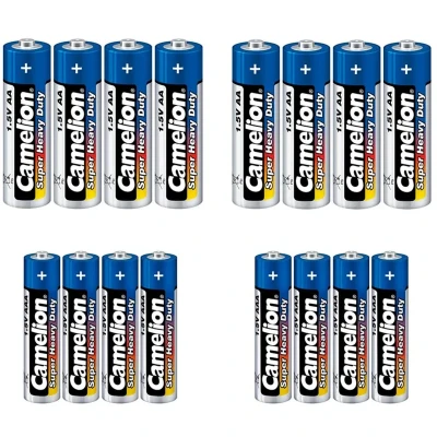 باتری قلمی و نیم قلمی کملیون مدل Super Heavy Duty بسته 16 عددی