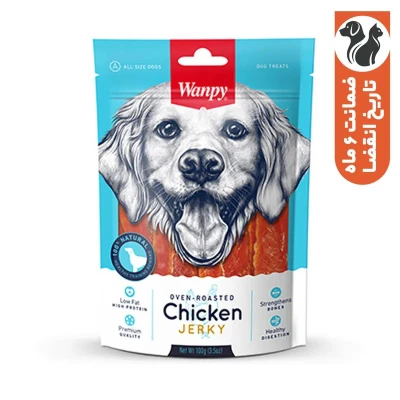تشویقی سگ ونپی مدل Chicken Jerky با طعم مرغ وزن 100 گرم