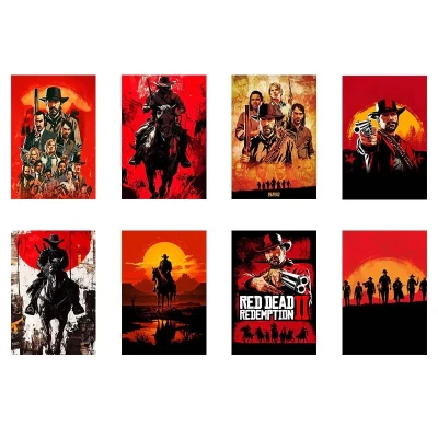 پوستر کارنيکا طرح رد دد Red Dead Redemption کد 71622 مجموعه 8 عددی
