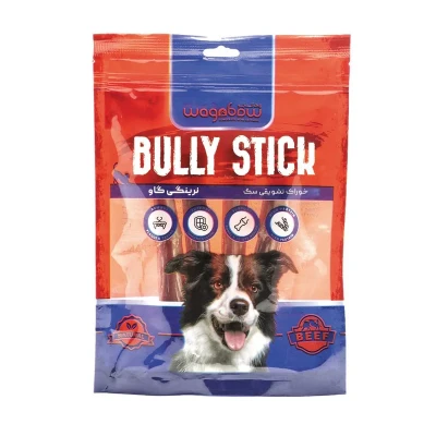 تشویقی سگ وگن بو مدل Bull Pizzle طعم گوشت گاو وزن 100 گرم