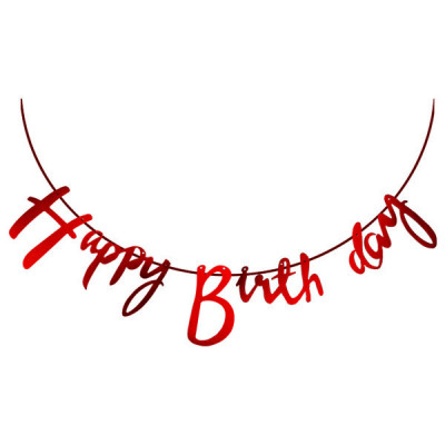 ریسه تزئینی اکلیلی کاغذی مدل Happy Birthday