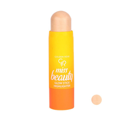 هایلایتر گلدن رس مدل miss beauty استیکی شماره 01 رنگ رز گلد