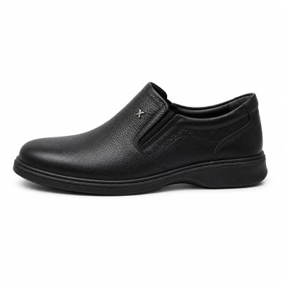 کفش رسمی مردانه چرم طبیعی مدل Slip-on فوق سبک کد 406