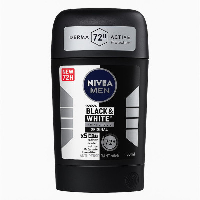 استیک ضد تعریق مردانه نیوا مدل Black & White Invisible Original با رایحه خنک حجم 50 میلی لیتر