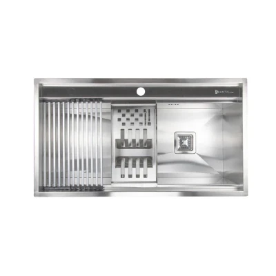 سینک ظرفشویی استیل توکار یک لگنه کمتال مدل A-90