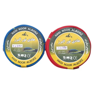 سیم برق افشان 1 در 25 هادی نور البرز مدل R-B بسته دو عددی