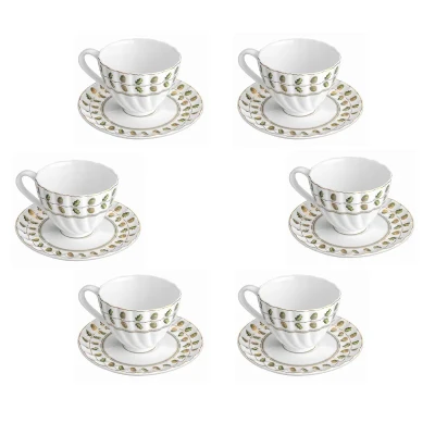 ست فنجان و نعلبکی 12 پارچه گلدکیش طرح رویسا کد GK701108-2