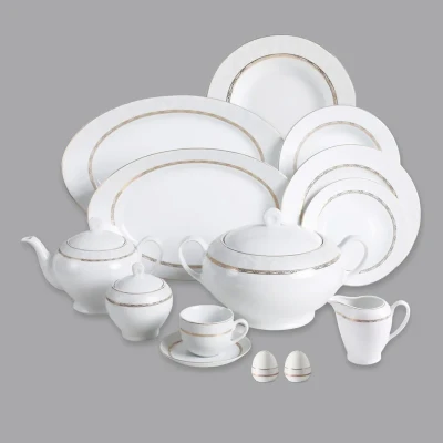 سرویس غذاخوری 102 پارچه 12 نفر چینی زرین ایران مدل Gift Top Grade