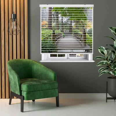 پرده زبرا زیو مدل L-5015 سایز 150x150 سانتی متر